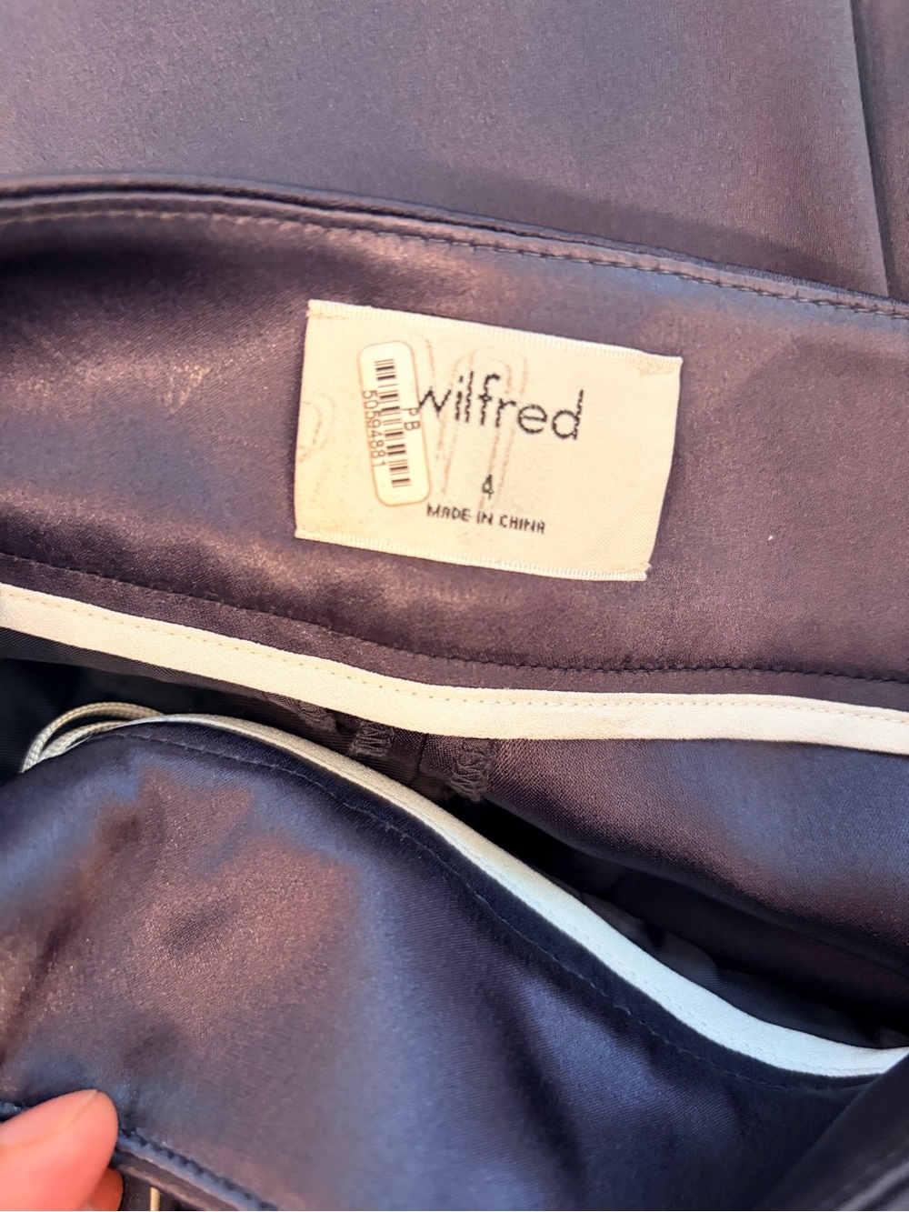 Aritzia Wilfred Clarisse Pants Navy Blue size 4 - Picture 7 of 12